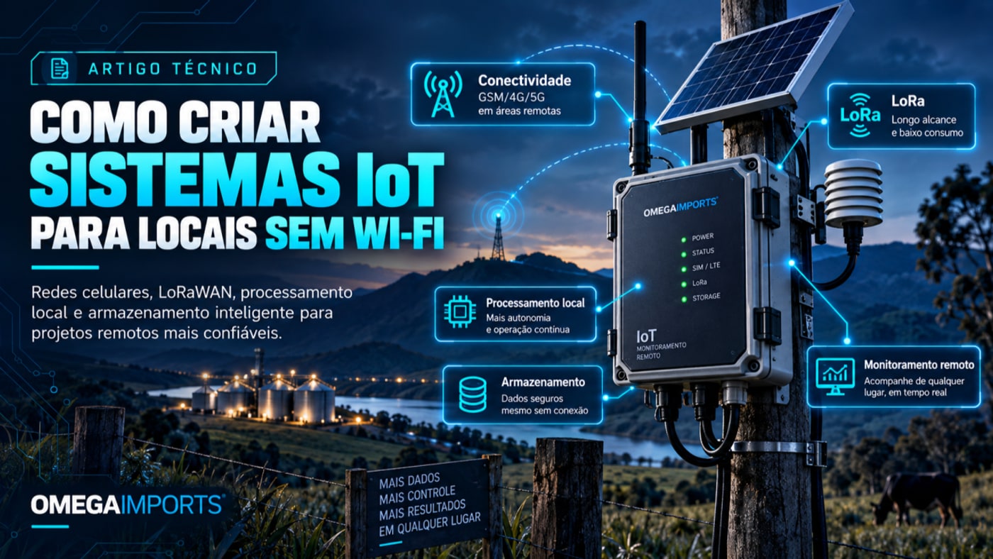 Imagem de capa do artigo Como criar sistemas IoT para locais sem Wi-Fi publicado pela OMEGAIMPORTS no LinkedIn