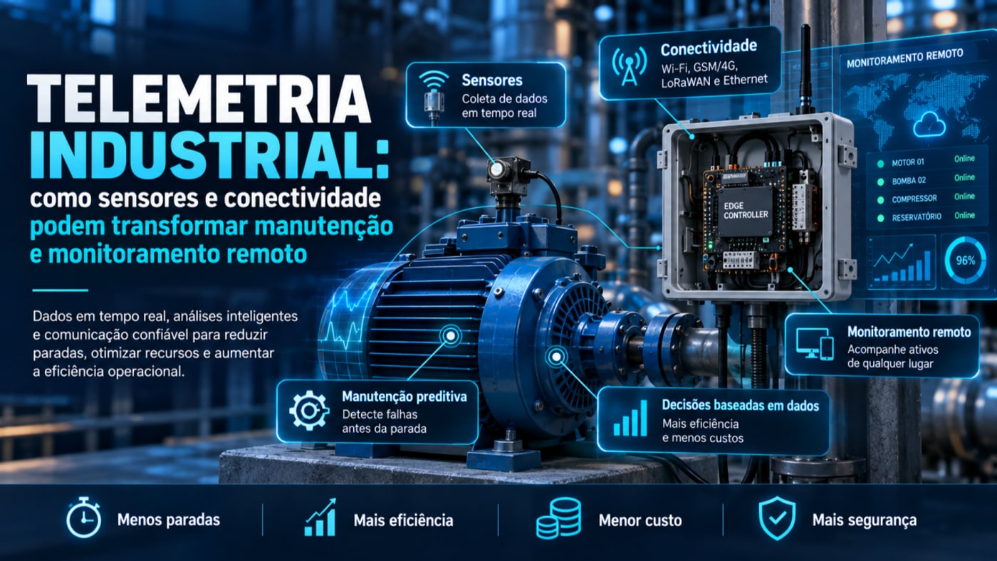 Imagem de capa do artigo Telemetria industrial: como sensores e conectividade podem transformar manutenção e monitoramento remoto publicado pela OMEGAIMPORTS no LinkedIn