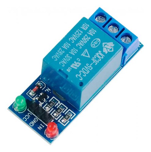 Unidade - 2 Módulos Relé 1 Canal 5 V/10 A para Projetos Arduino e Iot