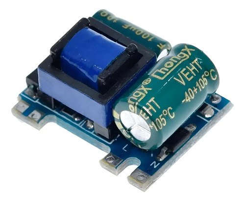 Unidade - Mini fonte 5 V 3 W Conversor AC/dc 310 V Compacta e Eficiente Preto