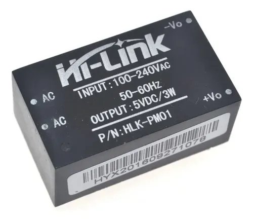 Kit com 10 unidades - Kit 10un Mini fonte Hi-link HLK-PM01 110-220vac - 5vdc