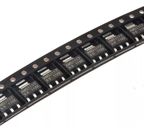 Kit com 500 unidades - Kit 500 Reguladores de Tensão Ams1117 Smd 3,3 V
